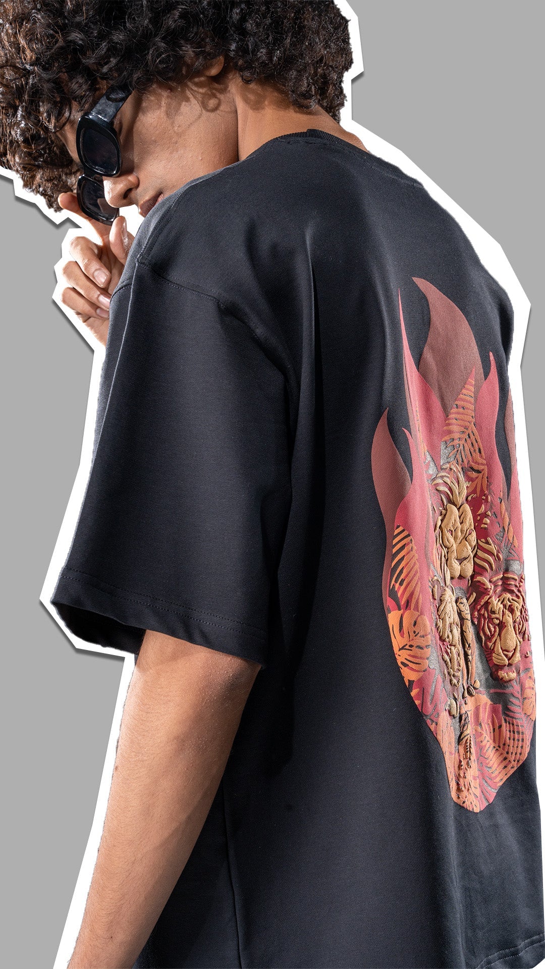 Fiery Trance Themed Printed T-Shirt