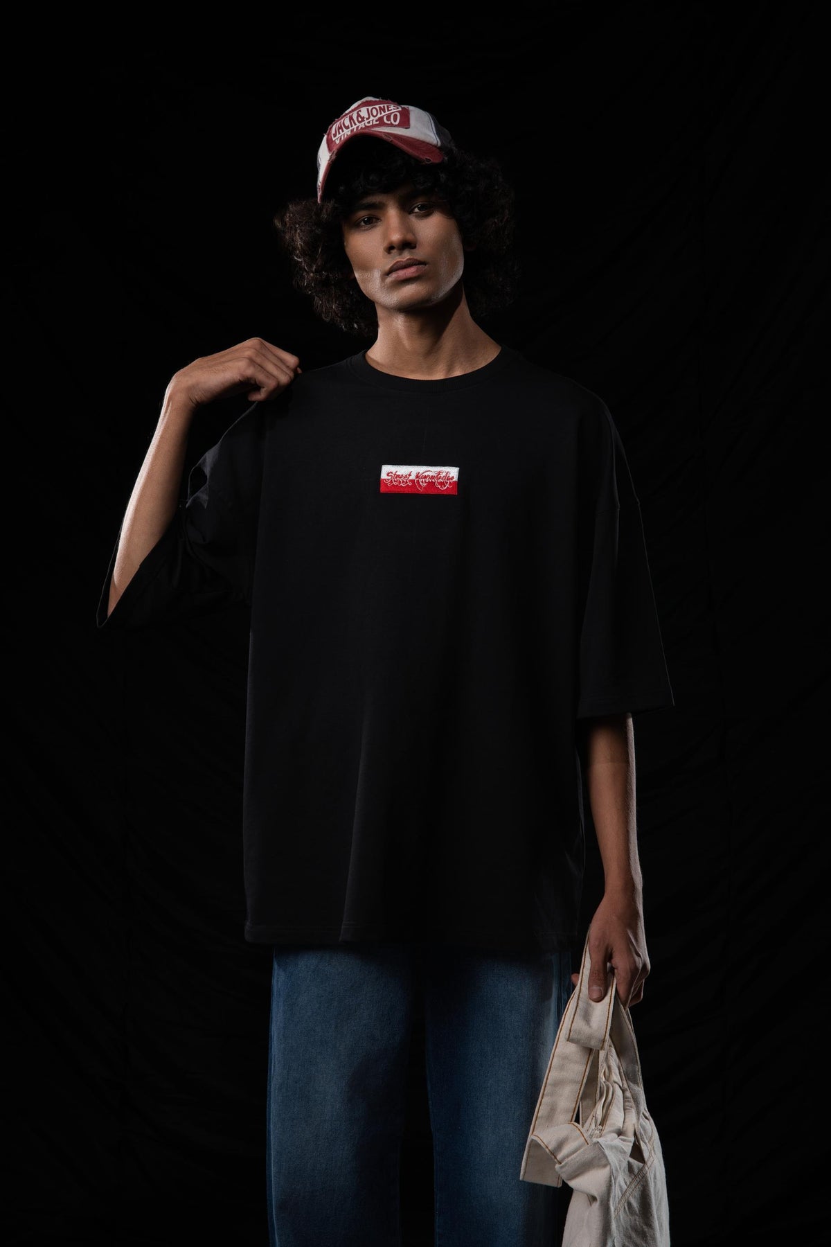 Casual Black Cotton T-Shirt