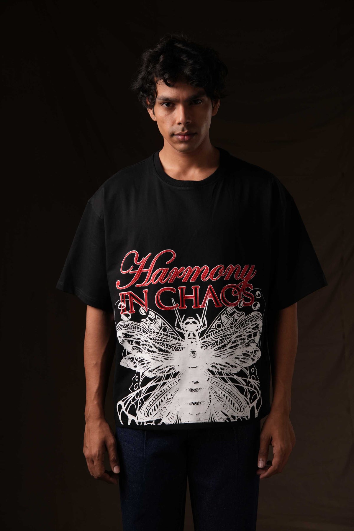 Harmony in chaos Stone Printing T-Shirt